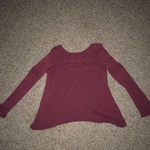 mauve flouncy blouse slightly used